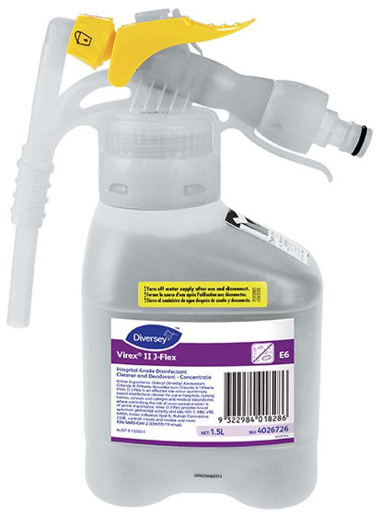 Virex II J-Flex 2x1.5L - Hospital Grade Disinfectant Cleaner & Deodorant - Concentrate